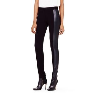 Club Monaco Faux Leather Panel Leggings, Black 6